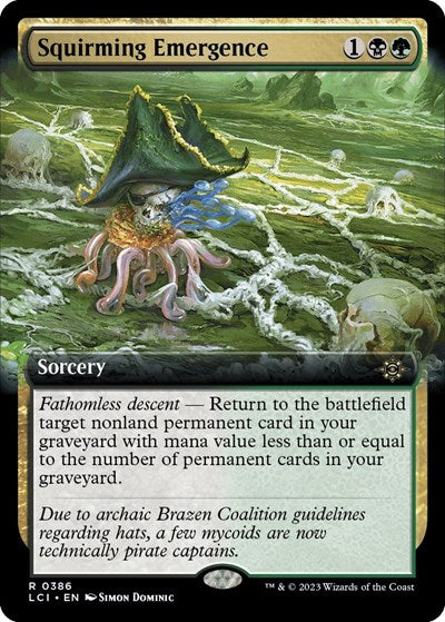 Squirming Emergence (Extended Art) (The Lost Caverns of Ixalan) Light Play
