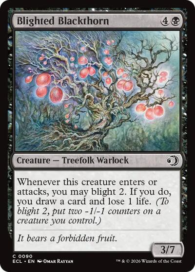 Blighted Blackthorn (Lorwyn Eclipsed) Near Mint Foil