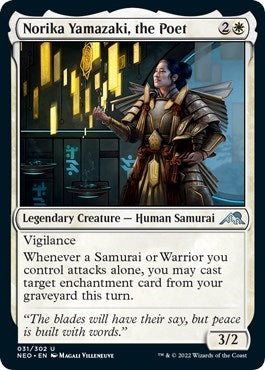 Norika Yamazaki, the Poet (Kamigawa: Neon Dynasty) Light Play Foil