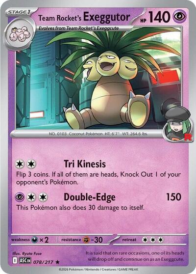 Team Rocket's exeggutor (ME: Ascended Heroes) Near Mint Holofoil