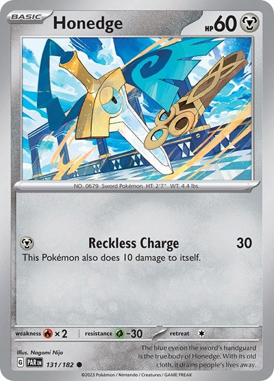 Honedge - 131 (Scarlet and Violet: Paradox Rift) Near Mint