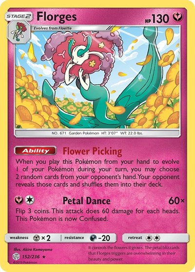 Florges (SM - Cosmic Eclipse) Near Mint Reverse Holofoil