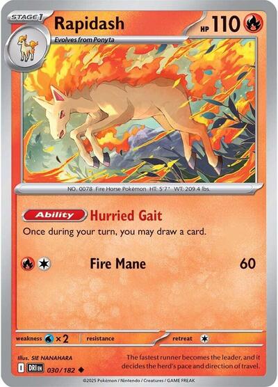 Rapidash - 030 (SV10: Destined Rivals) Near Mint