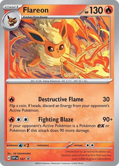 Flareon - 167 (Cosmos Holo) (SV: Scarlet & Violet Promo Cards) Near Mint
