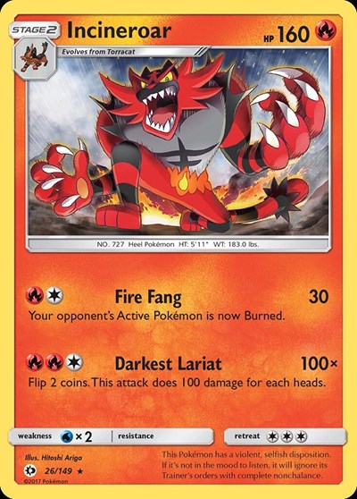 Incineroar (SM Base Set) Near Mint