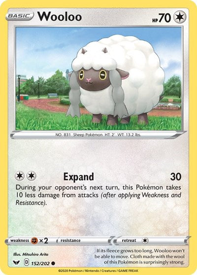 Wooloo (152) (SWSH01: Sword & Shield Base Set) Near Mint Reverse Holofoil