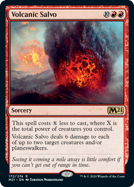 Volcanic Salvo (Magic 2021 Core Set) Light Play