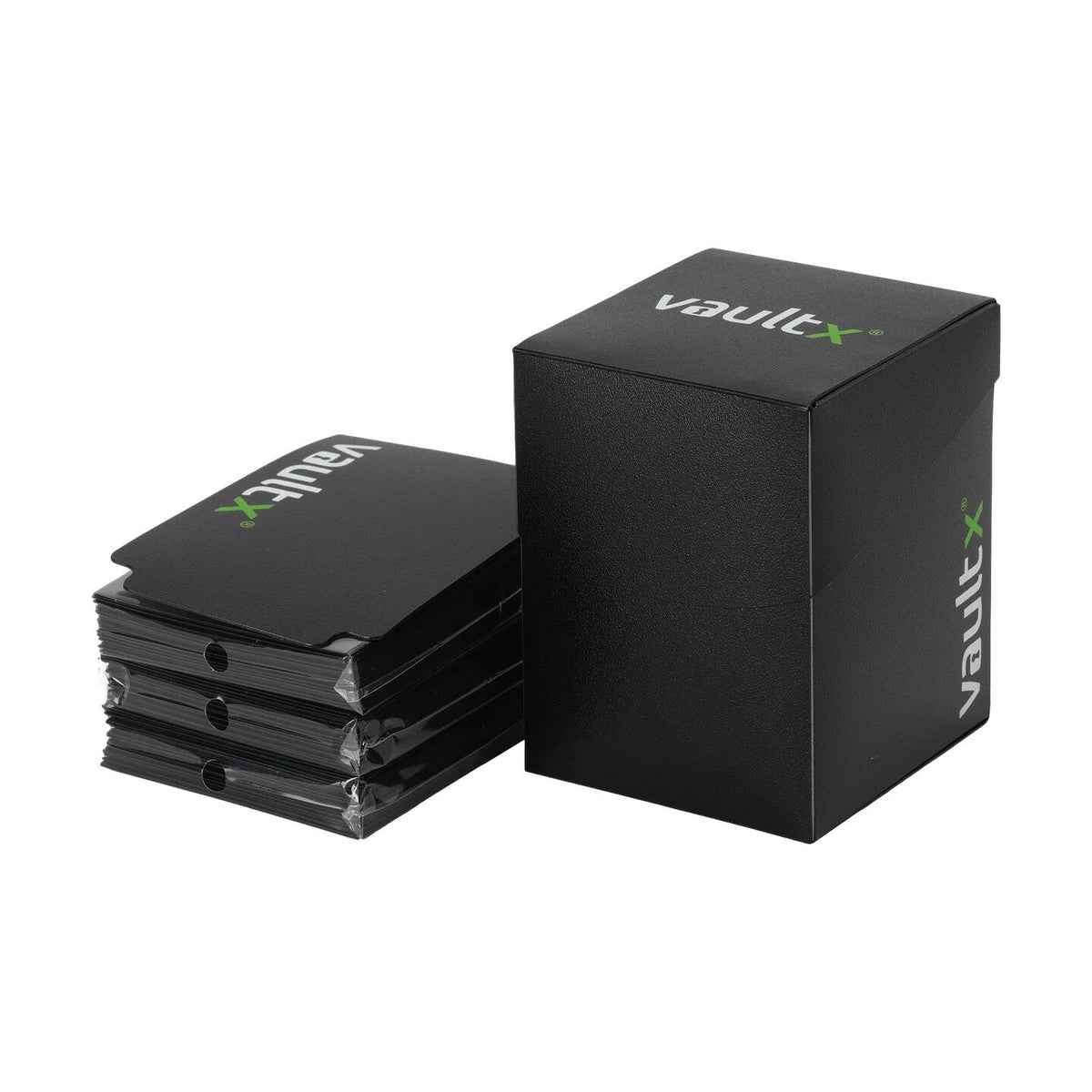 Vault X Large Deck Box 100+ With 150 Sleeves - Black