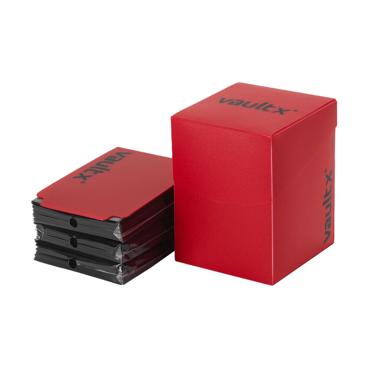 Vault X Large Deck Box 100+ With 150 Sleeves - Red