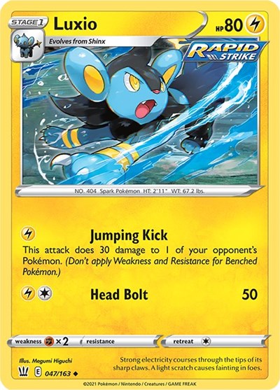 Luxio (SWSH05: Battle Styles) Near Mint Reverse Holofoil