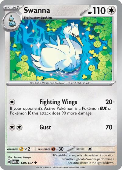 Swanna (SV06: Twilight Masquerade) Near Mint Reverse Holofoil