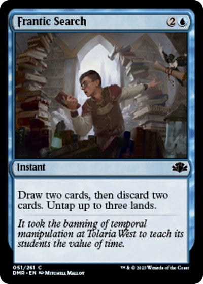 Frantic Search (Dominaria Remastered) Light Play Foil