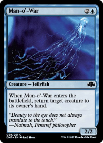 Man-o'-War (Dominaria Remastered) Light Play Foil