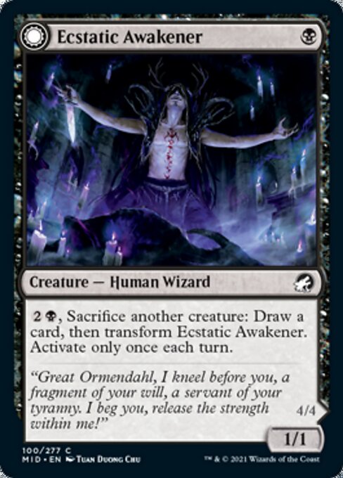 Ecstatic Awakener / Awoken Demon (Innistrad: Midnight Hunt) Light Play Foil
