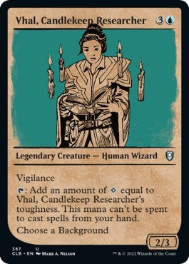 Vhal, Candlekeep Researcher (Showcase) (Commander Legends: Battle for Baldur's Gate) Near Mint Foil