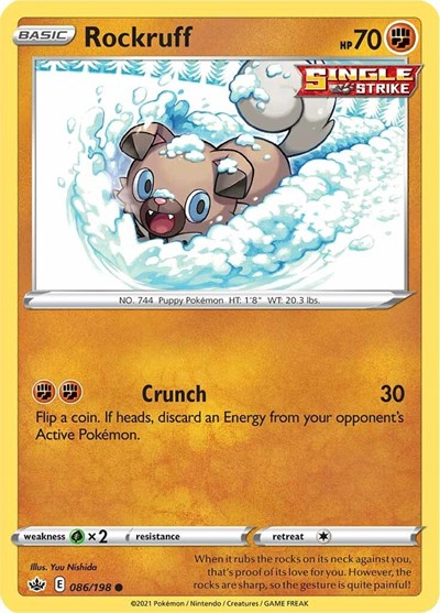 Rockruff (SWSH06: Chilling Reign) Near Mint