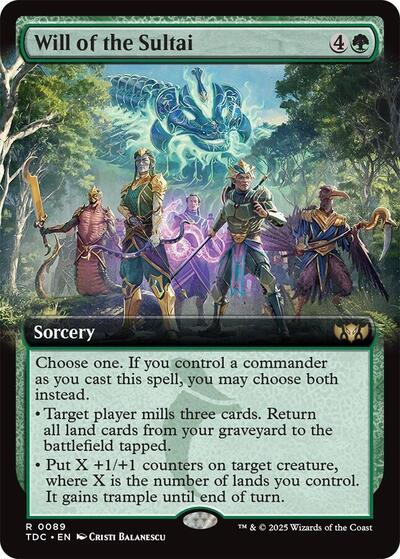 Will of the Sultai (Extended Art) (Commander: Tarkir: Dragonstorm) Near Mint