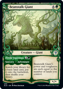 Beanstalk Giant (Showcase) (Throne of Eldraine) Light Play