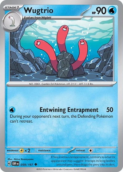Wugtrio (Scarlet and  Violet: Obsidian Flames) Near Mint