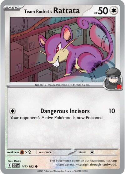 Team Rocket's Rattata (SV10: Destined Rivals) Near Mint Reverse Holofoil