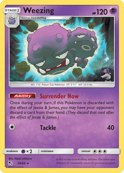 Weezing (Hidden Fates) Near Mint Reverse Holofoil