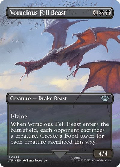 Voracious Fell Beast (Borderless) (Universes Beyond: The Lord of the Rings: Tales of Middle-earth) Near Mint Foil