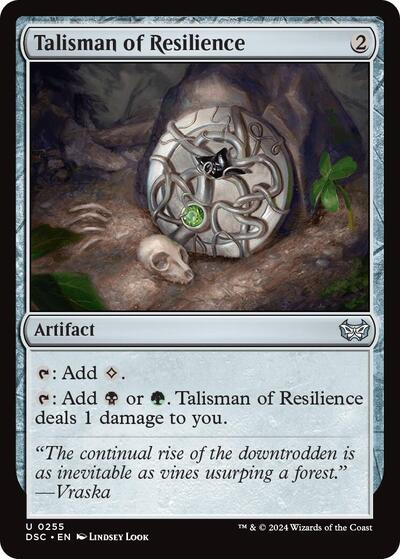 Talisman of Resilience (Commander: Duskmourn: House of Horror) Light Play