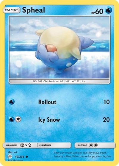 Spheal - 49 (SM - Cosmic Eclipse) Near Mint Reverse Holofoil