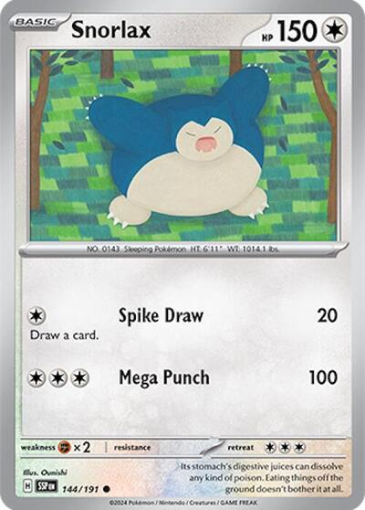 Snorlax (SV08: Surging Sparks) Near Mint Reverse Holofoil