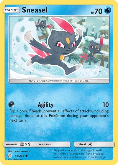 Sneasel (SM - Cosmic Eclipse) Near Mint Reverse Holofoil
