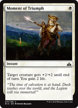 Moment of Triumph (Rivals of Ixalan) Light Play Foil