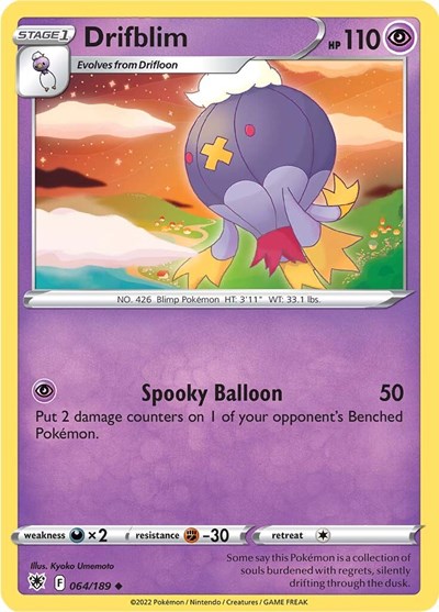 Drifblim (SWSH10: Astral Radiance) Near Mint Reverse Holofoil