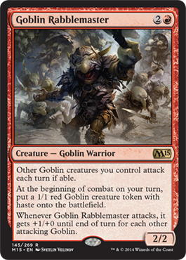 Goblin Rabblemaster (Magic 2015 Core Set) Light Play