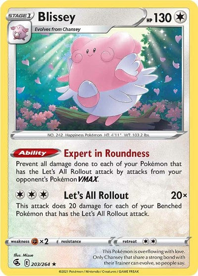 Blissey (SWSH08: Fusion Strike) Near Mint Reverse Holofoil