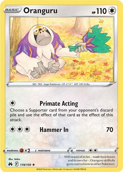 Oranguru (Crown Zenith) Near Mint Reverse Holofoil