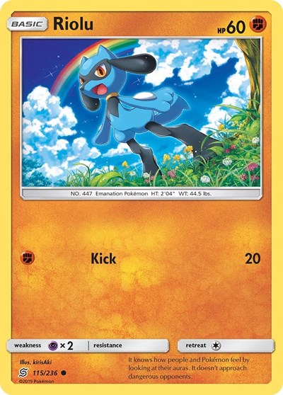 Riolu (115) (SM - Unified Minds) Near Mint Reverse Holofoil