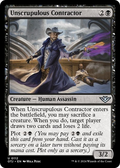 Unscrupulous Contractor (Outlaws of Thunder Junction) Light Play Foil