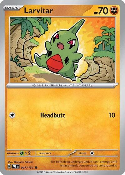Larvitar (SV: Prismatic Evolutions) Near Mint Reverse Holofoil