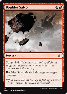 Boulder Salvo (Oath of the Gatewatch) Light Play Foil