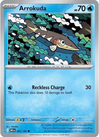 Arrokuda (SV10: Destined Rivals) Near Mint Reverse Holofoil