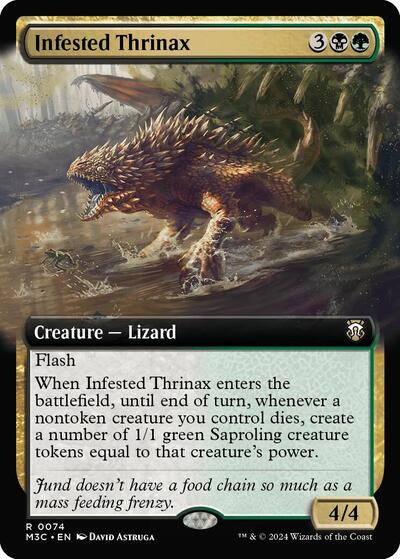 Infested Thrinax (Extended Art) (Commander: Modern Horizons 3) Light Play