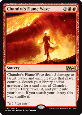 Chandra's Flame Wave (Magic 2020 Core Set) Light Play