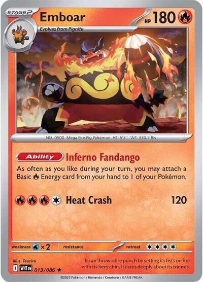 Emboar (SV: White Flare) Near Mint Holofoil