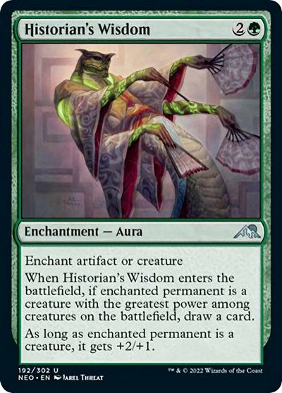 Historian's Wisdom (Kamigawa: Neon Dynasty) Light Play Foil