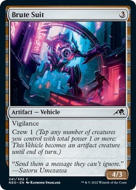 Brute Suit (Kamigawa: Neon Dynasty) Light Play Foil