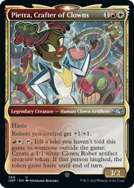 Pietra, Crafter of Clowns (Showcase) (Unfinity) Light Play Foil