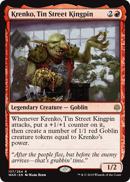 Krenko, Tin Street Kingpin (War of the Spark) Light Play