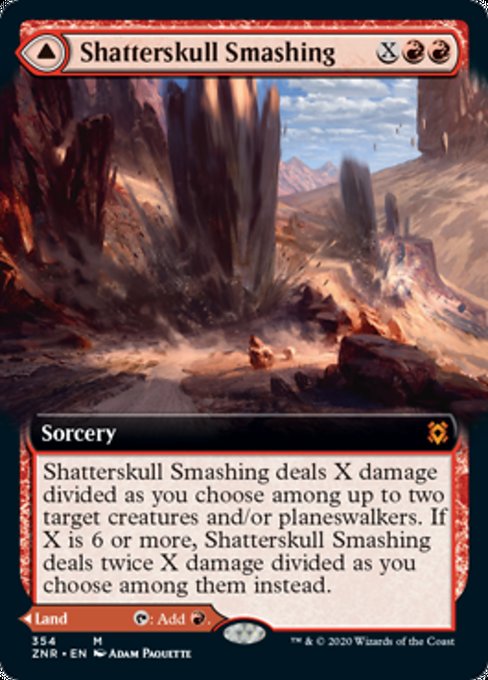 Shatterskull Smashing / Shatterskull, The Hammer Pass (Extended Art) (Zendikar Rising) Light Play Foil