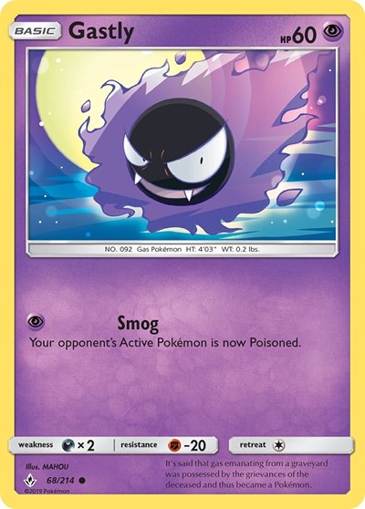 Gastly (68) (SM - Unbroken Bonds) Near Mint Reverse Holofoil