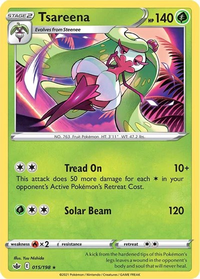 Tsareena (SWSH06: Chilling Reign) Near Mint Reverse Holofoil